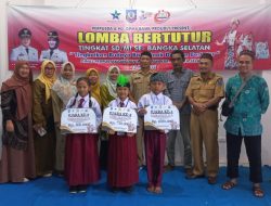 Tangis Pemenang Warnai Lomba Bertutur Bangka Selatan : Natan Levian Saqori Raih Juara Pertama