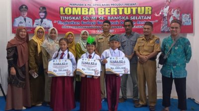 Tangis Pemenang Warnai Lomba Bertutur Bangka Selatan : Natan Levian Saqori Raih Juara Pertama