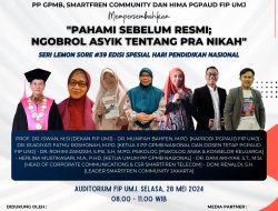 Smartfren Community Jakarta, PP GPMB Nasional, dan HIMA PGPAUD FIP UMJ Sukses Gelar Talkshow Lemon Sore ke-39 dengan Tema “Pahami Sebelum Resmi; Ngobrol Asyik Tentang Pra Nikah”