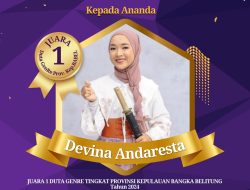 Devina Andaresta, Siswi SMAN 1 Payung Akan Wakili Babel Pada Ajang Duta Genre Nasional