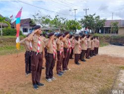 Pramuka SMAN 1 Namang hadiri upacara penutupan TMMD Tahun 2024