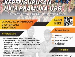 Racana UBB Buka Seleksi Pengurus Baru. Ini Syaratnya. 