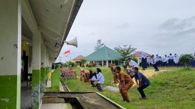 Ratusan Pelajar SMPN 5 Payung Gelar Senam Anak Indonesia Hebat 