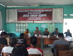 Polsek Tempilang Gelar Sosialisasi Perlindungan Hukum di Desa Sinar Surya