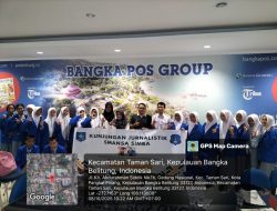 Belajar Sambil Healing, Tim Jurnalistik SMA Negeri 1 Simpang Rimba Kunjungi Bangka Pos