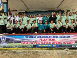 Pengurus PSSI Bangka Barat dilantik, Wakil Bupati Dukung Penuh PSSI Babar