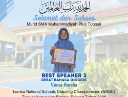 Pelajar SMA Muhammadiyah Toboali Sabet Gelar “Best Speaker 3” dalam Kompetisi Debat Bahasa Inggris Cabdin Wilayah III Bangka Selatan 2026 