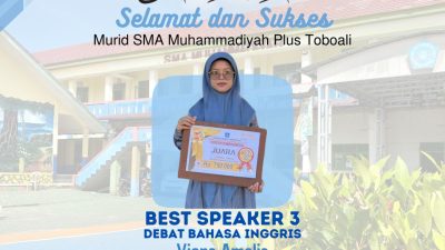 Pelajar SMA Muhammadiyah Toboali Sabet Gelar “Best Speaker 3” dalam Kompetisi Debat Bahasa Inggris Cabdin Wilayah III Bangka Selatan 2026 