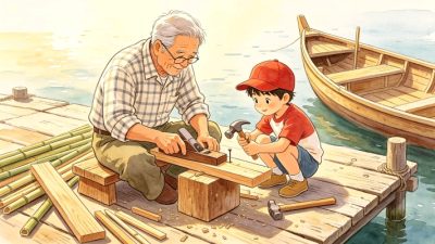 Nyanyian Ketenangan Kayu di Atas Ombak 