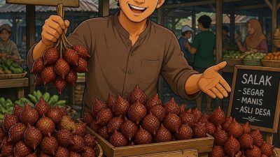 Menjual Salak di Pasar Jumat