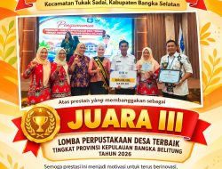 Ceria Namanya, Ceria Pula Prestasinya ;  Perpustakaan Desa Ceria Tiram Juara Ketiga Perpustakaan Desa Babel